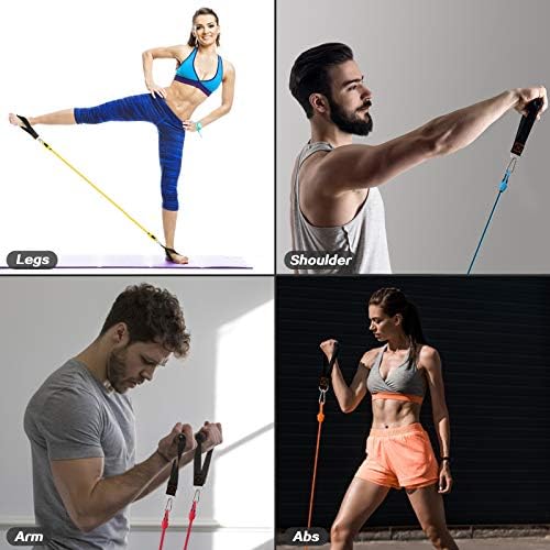 Bandas de resistência BRGOOD Conjunto, faixas de exercícios com âncora por porta não deslizante, bandas de resistência ao exercício