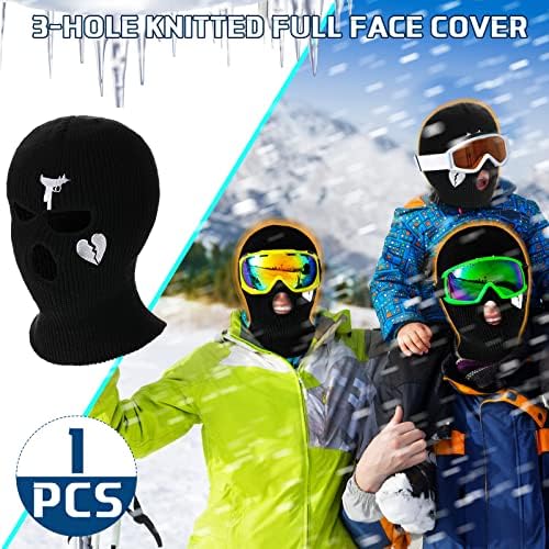 Máscara de esqui de 3 orifícios máscara de máscara cheia à prova de vento máscara de balaclava de inverno tampa de face completa máscara