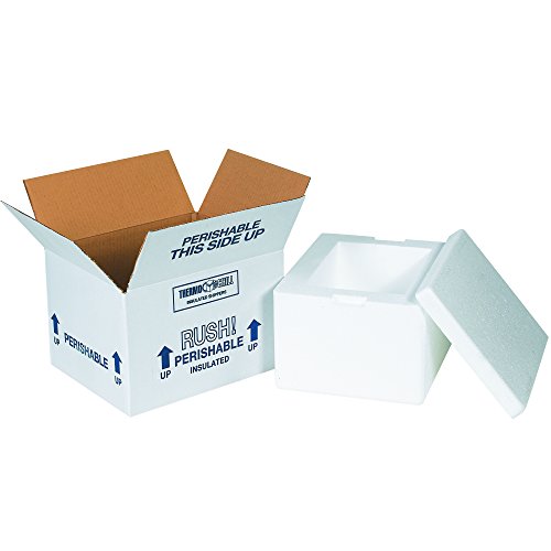 Caixa EUA B204C Kits de remessa isolados, 8 x 6 x 4 1/4 , branco