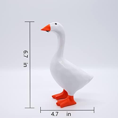 TTKX-BLTU GOOSE MAGNÉTICO DO CHAVE, decoração de quarto fofo, suporte de chave de ganso de resina ， decoração de casa ， ornamento