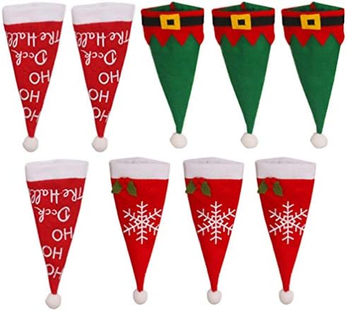 Besportble 9pcs Natal HAT HAT HAT ALVIMENTO DE TABELA SACAÇÃO DE MANTAGEM DE SERRAGEME