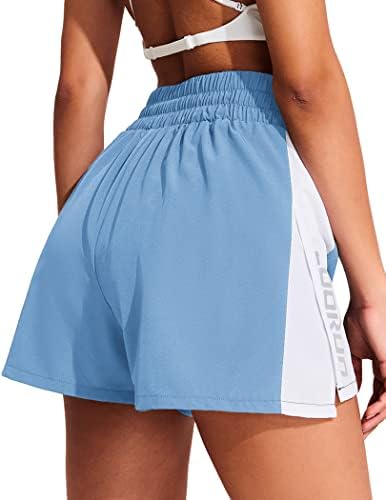 Coorun Women's Athletic Scort Shorts High Without Gym Exercício de bolso de roupas esportivas rapidamente seca seca