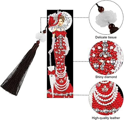 2 peças vestido comprido lady diamante pintura kits marcadores de couro borrigem de couro artesanato 5d broca parcial artesanato