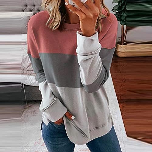 Womens Fall Tops 2022 Padrão casual de logotipo Casual Gráfico de manga curta/longa Henley V para leggings para mulheres