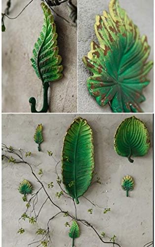 Senhas de parede de novidades Mkkm, decorações de parede sala de estar criativa de folhas de ferro verde folhas