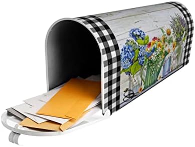 Daisies de primavera Capas de caixa de correio Floral envolve flores Capas de caixa de correio Tamanho padrão magnético 21x18 polegadas