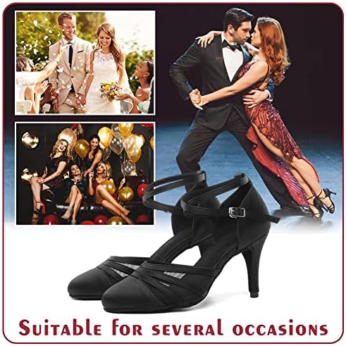 Sapatos de dança latina de vcixxvce feminino fechado salão moderno salsa waltz tango de dança de dança tango Sapatos de camurça sola