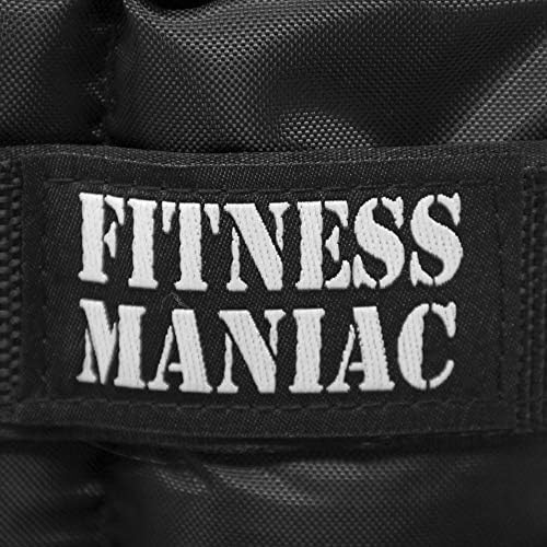 Fitness Maniac USA Pro tornozelo Pesos 1 par de tiras duplas peso pesado, 16 libras premium conjunto durável para academia, exercícios, caminhada, AB, pernas e exercícios de glúteos para homens