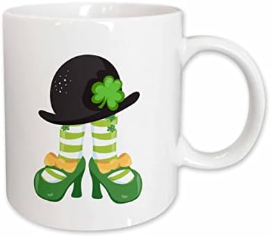 3drose lindas pernas irlandesas com um chapéu irlandês preto fofo por cima - canecas