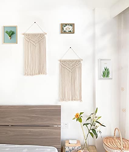 Casa da casa 2 PCs Macrame pendura a decoração boho, a decoração da sala de parede Boho, a decoração da parede para