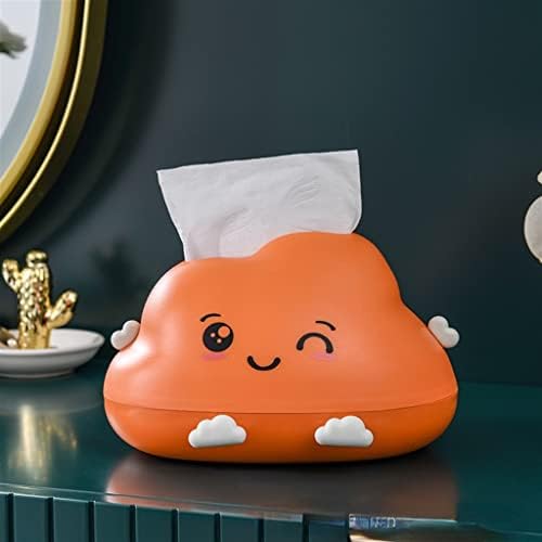 BKDFD Orange Cute Cute Cloud Shape Box Home Kawaii Desktop Storage Case de armazenamento simples de armazenamento criativo