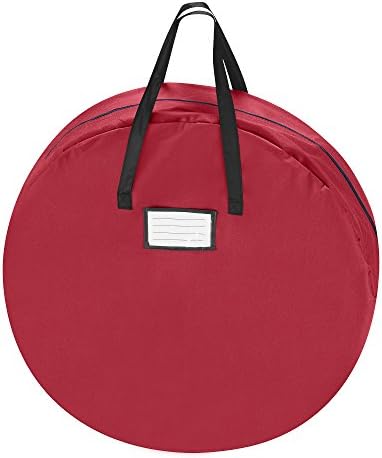 Tiny Tim Totes 5706 36 em Wreath Canvas Red