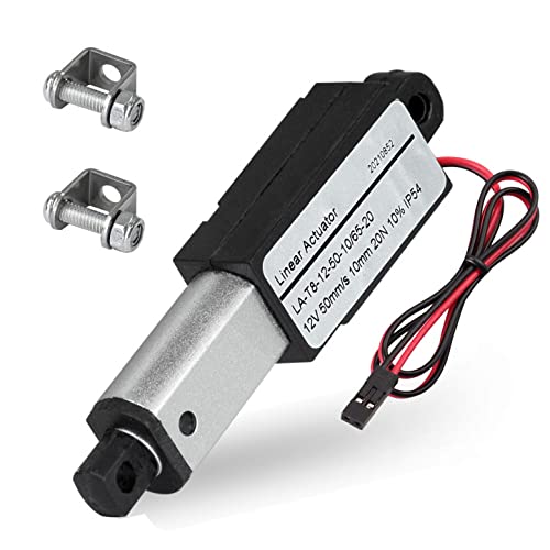 Mini ACETADOR LINEAR ELÉTRICO ATUAIS de 0,4 –FORCE 4,5 lbs-12V | alta velocidade 1,97/s-Weight 0,1kg Ideal para capuz inteligente