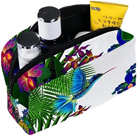 TBOUOBT BACOS COSMETOS Sacos de maquiagem para mulheres, bolsas de maquiagem pequenas bolsas de viagem, flor de borboleta tropical