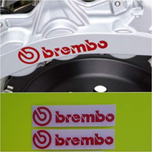 Decalques de pinça de freio de R&G Brembo Conjunto de adesivos de alta temperatura de 2 decalques + Instruções + Solução de preparação da superfície do decalque