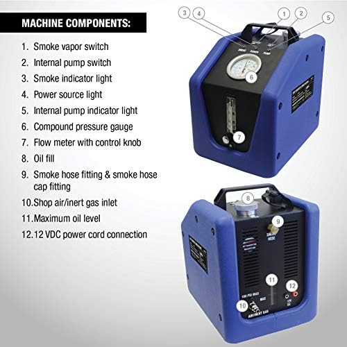 Máquina de fumaça de diagnóstico do MasterCool evap com compressor interno, azul, preto