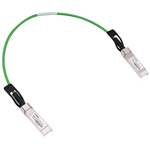 [Colorido verde] 0,5m 10g de cabo SFP+ DAC Twinax, cabo de cobre SFP+ 10GBASE-Cu, compatível com Cisco SFP-H10GB-Cu0.5m, Ubiquiti,