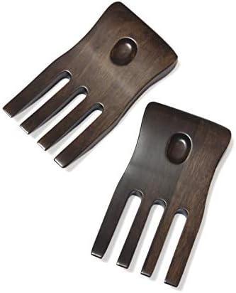 Lipper International 202Wn Walnut Finish Salad Hands, um par, 3 3/4 x 6 3/4 x 7/8