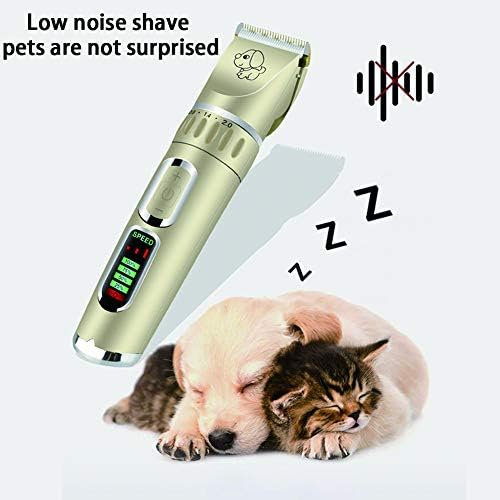 Barbeador de animais de estimação de beiake com LCD Exibir USB Charging Safety mudo suprimentos de animais de estimação Profissional