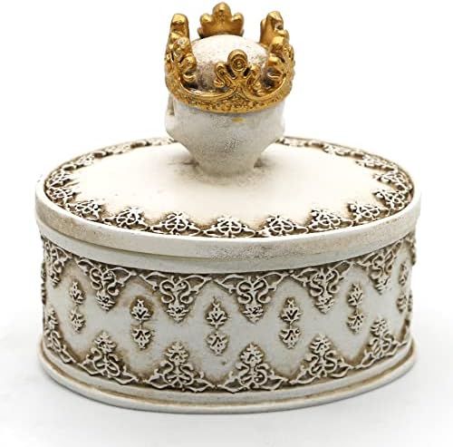 Caixa de jóias do crânio para presentes de Halloween - Casa de joalheria de craniano de cranio de cranium da coroa