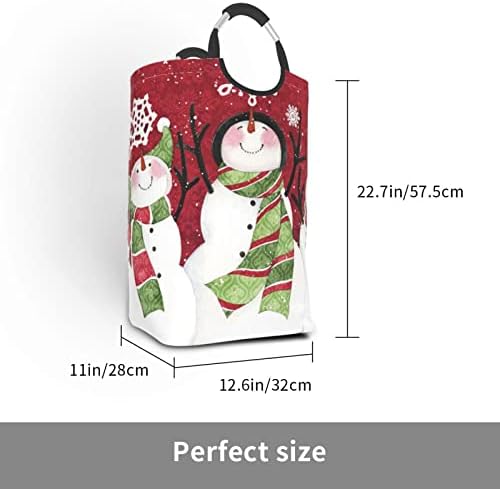 Pacote de roupas sujas de feliz natal, dobrável, com alça, adequado para armazenamento de armário de banheiro