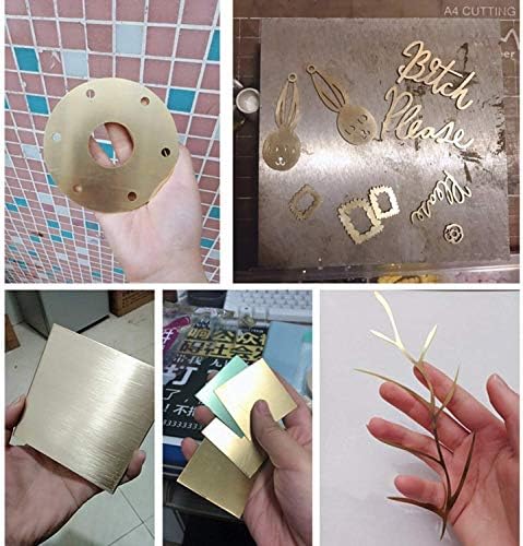 Zhengyyuu Brass Plate Cobper Sheet, 10 PC, para DIY, artesanato, reparos, esmaltação, placa de papel alumínio elétrico de cobre