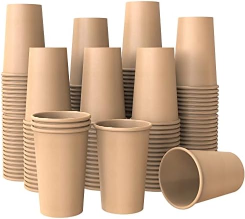 Wanbao 100 pacote de 8 oz xícaras de café descartáveis ​​para bebidas de café e bebidas frias, adequadas para uso doméstico,