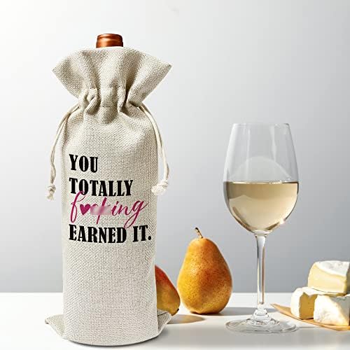Novo emprego, você ganhou totalmente as sacolas de presente de vinho - para presente de promoção de emprego, novo presente