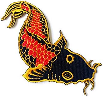 Japane Koi Carp Fish Tattoo Japão Love Biker Motoripo Costura em ferro em patch para mochilas Jeans Jeans Clothing etc.