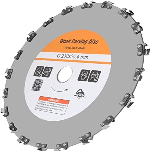 Junte -se a Ware 9 ”× 1” Wood Circular Weraw Wheel, Placa de escultura em ângulo Grinder, Disco de escultura em madeira, Acipação