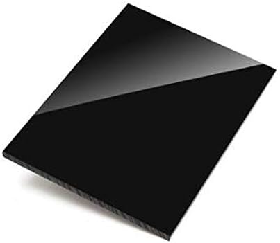 Folha de acril de zerobegin, placa preta de acrílico liso, resistente ao impacto e excelentes propriedades de redução de som, largura 200mm