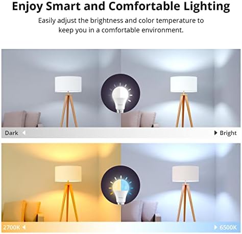 SONOFF B05-BL-A19 Wi-Fi Smart RGB Bulb 9W Cor variável, 2700k-6500k Brilho Ajustável Temperatura de cor, controle remoto de aplicativos,