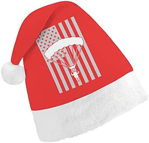 American Parachuting Skydiving USA Flag Hat Christmas para Cosplay de Festas de Férias de Ano Novo