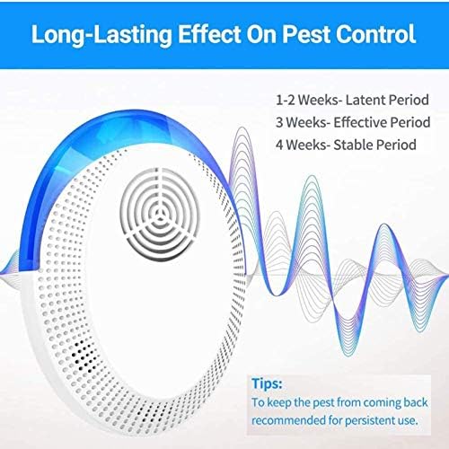 Pacote Ultrassonic Pest Repeller 6, plug -in ultrassônico repelente de mouse, controle interno, controle de pragas para casa, cozinha, escritório, armazém, hotel, hotel,