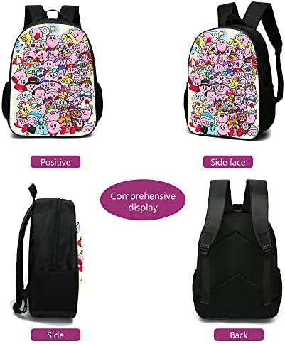 Esukar Anime Backpack 16in Saco de laptop leve à prova de desgaste de grande capacidade Viajar Backpack Pink Backpack Bag