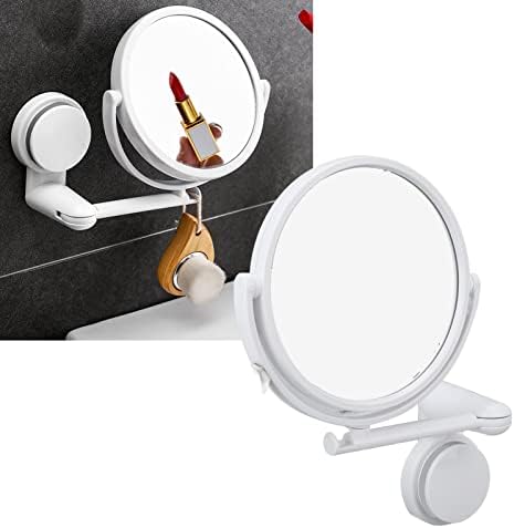 Espelho de maquiagem de montagem na parede de Yemirth, rotação de 360 ​​graus limpa espelho de maquiagem de parede dobrável não distorcida