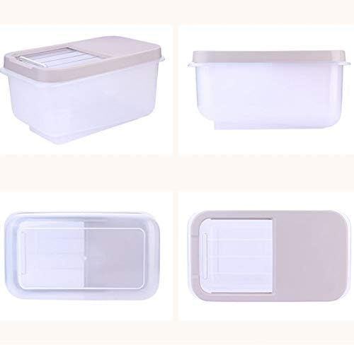 XJJZS Caixa de armazenamento de arroz de plástico Bucket selado à prova de umidade à prova de grãos de grãos de grãos de grã