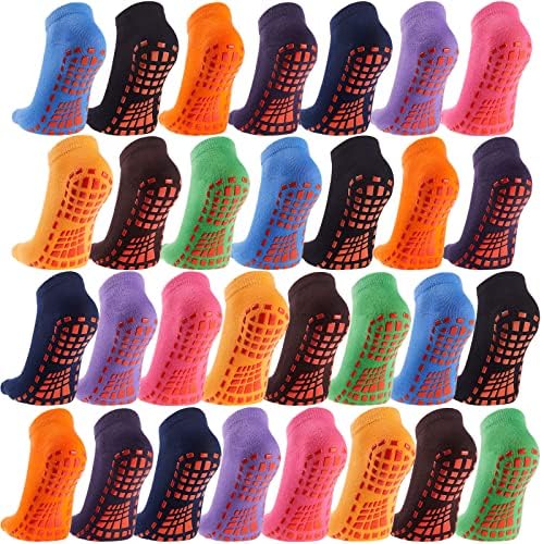 30 pares meias de ioga sem deslizamento de meias de ioga com garras meias esportivas macias coloridas para homens homens