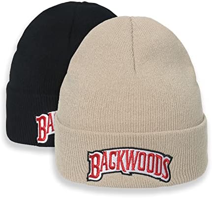 Kangning Backwoods Beanie Hat for Men Mulheres Trendy Backwoods Bap Winter Warm Beanie Bordado Chapéus Sólidos Bordados