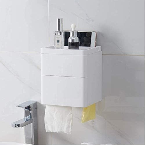 Porta de papel higiênico Shypt, caixa de lenços de lenço multifuncional, instalação sem perfuração, acessórios para