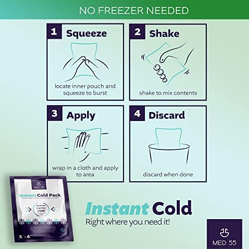 Pacotes frios instantâneos - terapia de compressão fria descartável Pacote de gelo instantâneo para lesões, primeiros socorros,