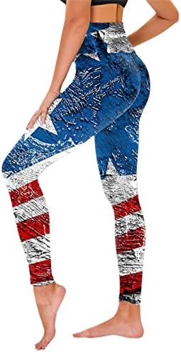 American Flag Leggings For Women Skinny American Flag Yoga Leggings Comfort Workout Athletic Butt Lifting Yoga Running