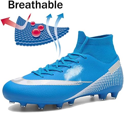 Aiqzsh Kids Futebol Cleats Meninos Sapatos de futebol meninos Anti-deslizamento Anti-deslizamento externo Sapatos esportivos