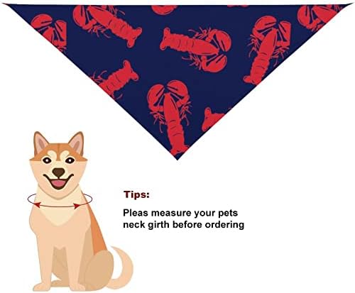 Red Lobster Dog Bandana Lengata Lenço de estimação Lenço de triângulo fofo para gatos de cachorro