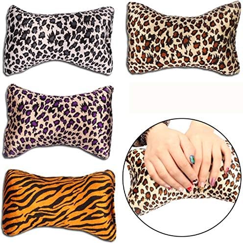 Guangming - travesseiro de descanso de braço de unha, impressão de leopardo macio esponja repousa de salão de almofada ferramentas de unhas, suporte de manicure de unhas, travesseiro de esponja macia para unhas de salão