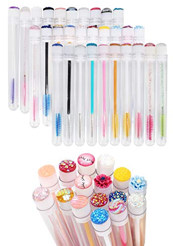 20 PCS Brilhos de rímel descartáveis ​​de rímel Spoolies Diamond Spoolies Brush Rímel Wand em suprimentos de cílios de tubo sanitário