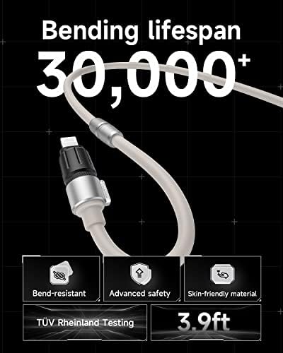 Sharge Flow Flow Carregador portátil Dual Saída Portátil Power Bank 10000mAh Charger para iPhone [Apple MFI Certified] USB C para