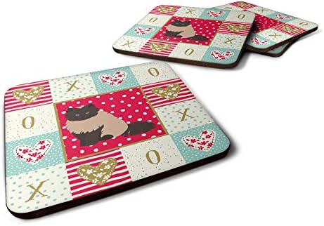 Tesouros de Caroline CK5754FC Colorpoint Hymalayan 2 Cat Love Coaster Conjunto de 4, 3 1/2 x 3 1/2, multicolor