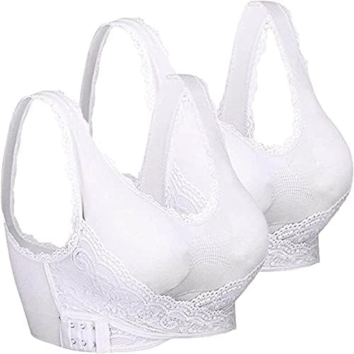 2 PCs BRA PLATURA DO TAMPO SURO PARA MULHERES Cobertura completa Cruz Front Late Burra Lace Bra Push Up Wirefree Yoga Sport Bras