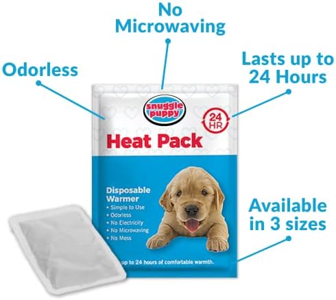 Snuggle Puppy Substacting Heat Packs para animais de estimação - 6 pacote de pacote de calor